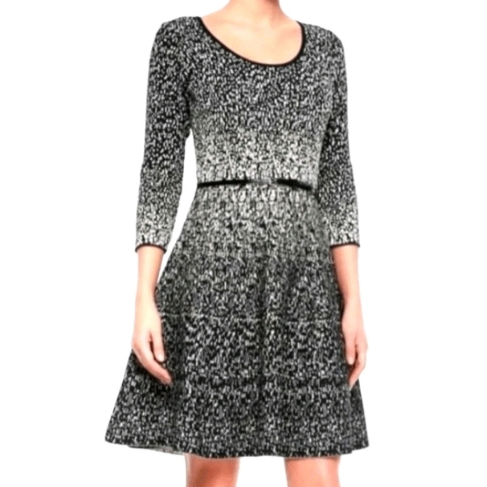 NWT Carmen Marc Valvo Black And Metallic Dress Size Small